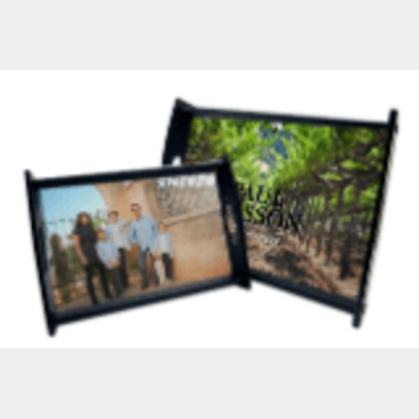 13.875" x 8.875" Unisub Espresso Serving Tray with Sublimatable Insert Thumbnail