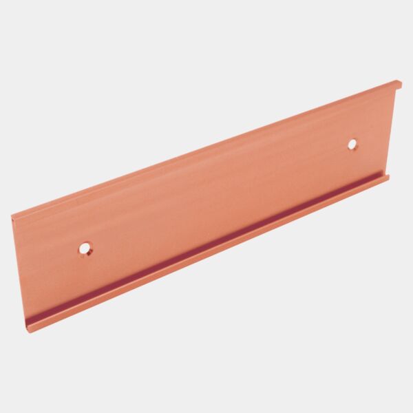 2" x 8", Polished , Kota Pro Aluminum Wall Bracket with Mounting Holes, Fits 1/8" Thick Plastic Insert Thumbnail