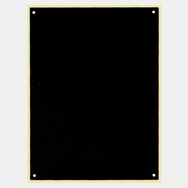 4" x 8" Laserable Brass Plate with Thin Border and 4 Holes Thumbnail