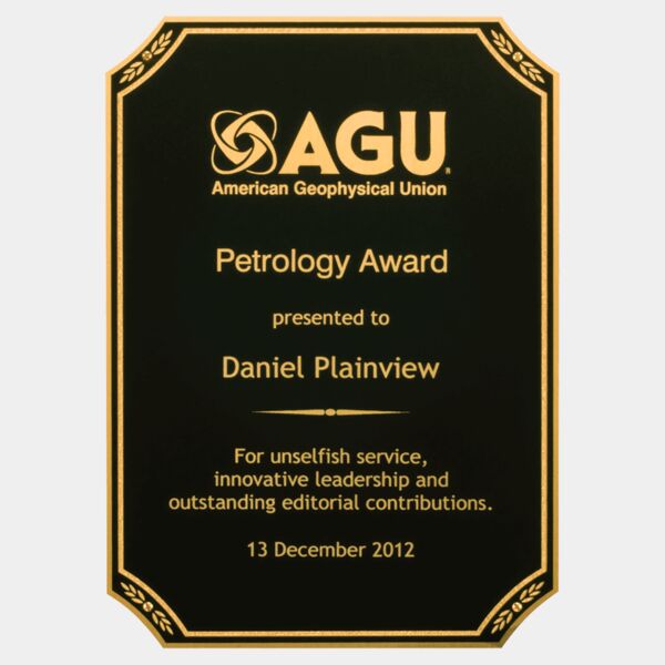 9" x 13" Textured LaserFX Plate with Notched Corners, Florentine Borders, and Four Holes Thumbnail