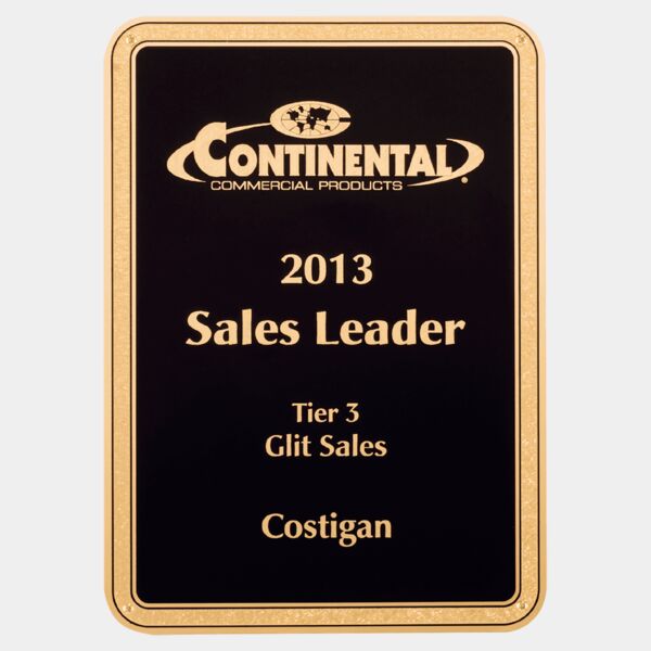 8 1/2" x 11" LaserFX Radius Top and Bottom Plate with Florentine Border Textured Center Thumbnail