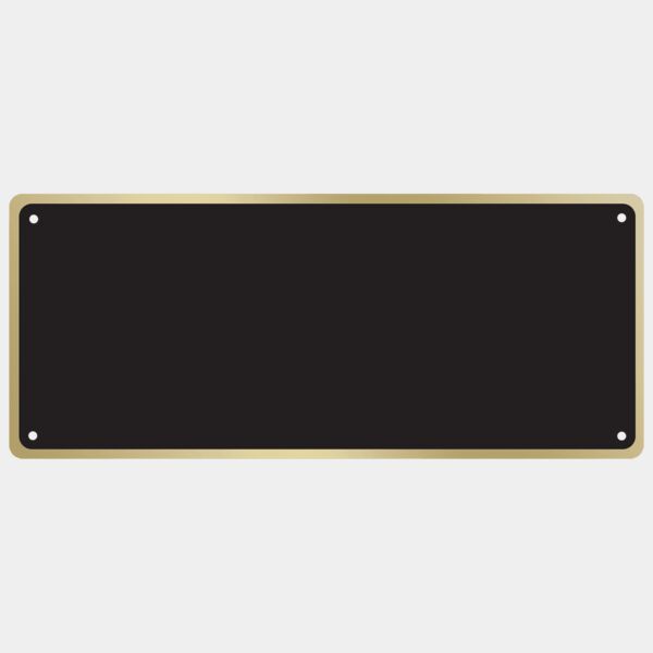 2 7/8" x 6 7/8" Laserable Brass Plate with Border, 4 Holes, and Round Corners Thumbnail