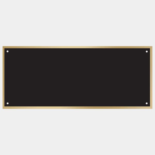 2 3/8" x 5 3/4" Laserable Brass Plate with Border and 4 Holes Thumbnail