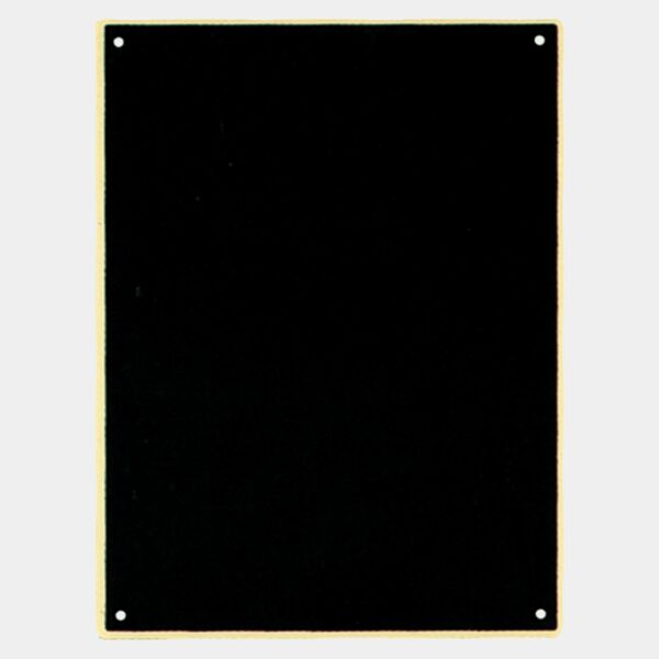 3 3/4" x 7 1/2" Brass Plate with Round Corners, Four Holes, and Border Thumbnail