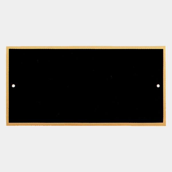 2 1/4" x 3 3/4" Laserable Brass Plate with Border and 2 Holes Thumbnail