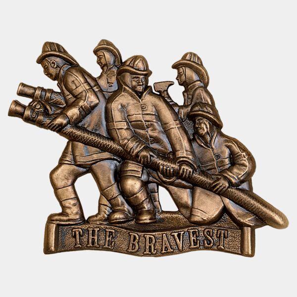 8" x 6" Antique Fireman - The Bravest-Relief Casting Thumbnail